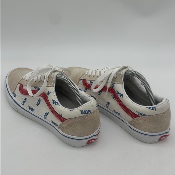 Vans Unisex Old Skool Cream White Low Top Sneakers Men Size 9.5 Womens Size 11.0 - Picture 9 of 14
